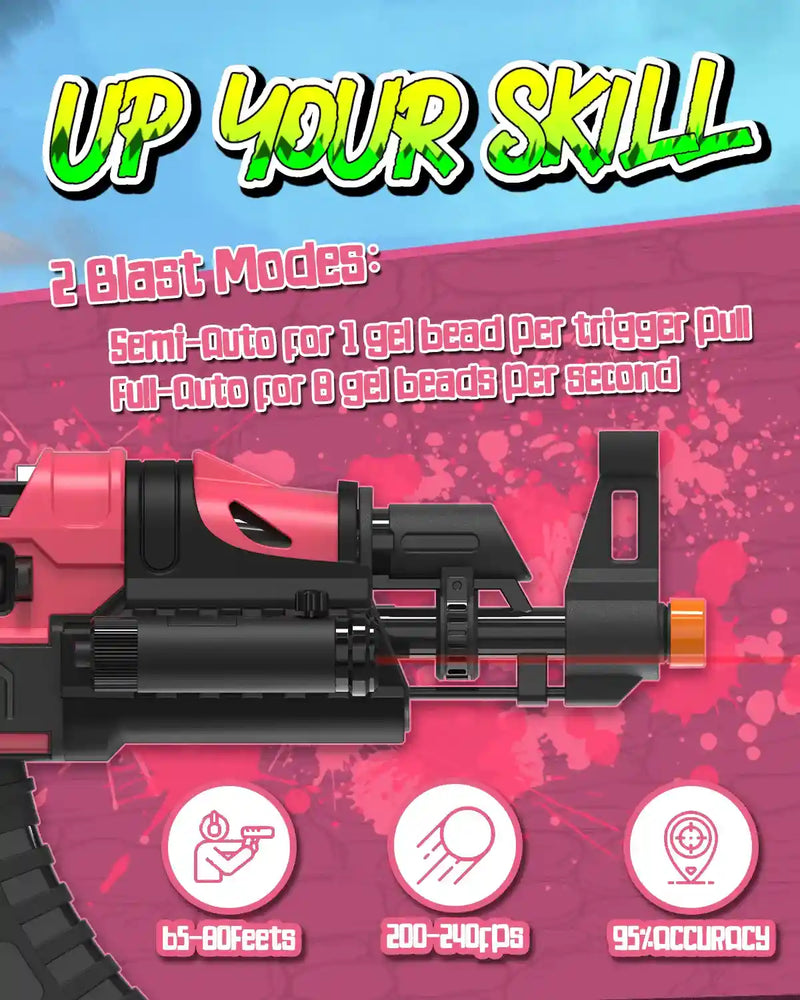 YaGee AK47 Gel Blaster Orbeez Gun,Rose