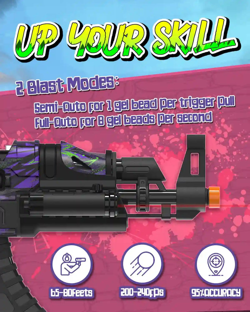 YaGee USA AK47 Gel Blaster,Purple