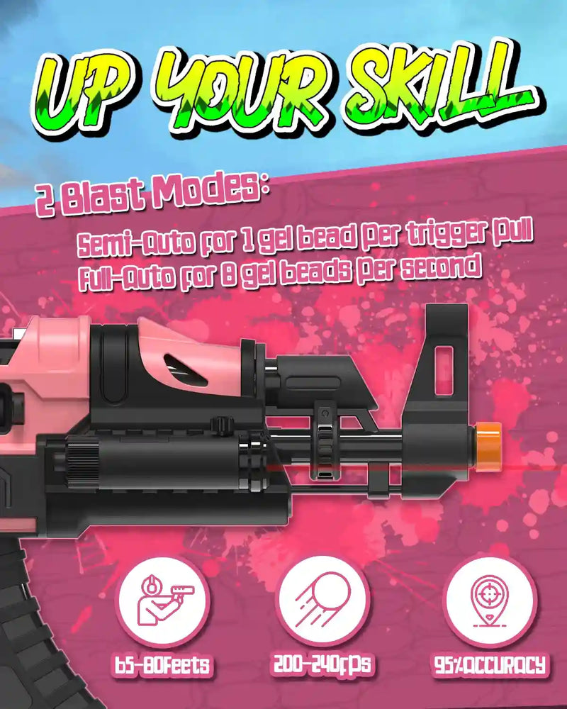 YaGee AK Gel Ball Blaster Gun 2022, rosa