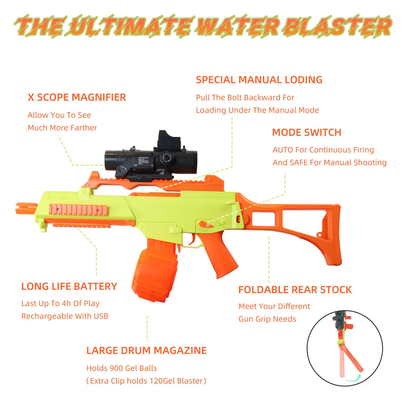 YaGee G36C Gel Ball Splatter Pistola de juguete